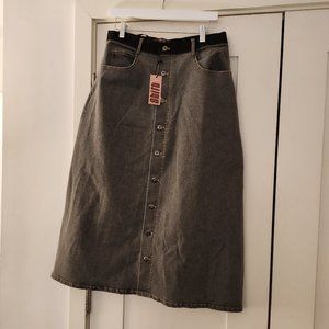 Shift womens jeans skirt stretch size xl new grey